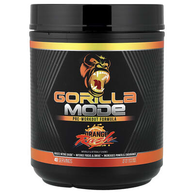 Gorilla Mind Mode, Pre-Workout Formula, Orange Rush, 1.75 lb (796 g) предтренировочный комплекс