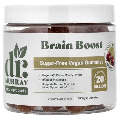 Brain Boost Gummies, Cherry, 90 Vegan Gummies