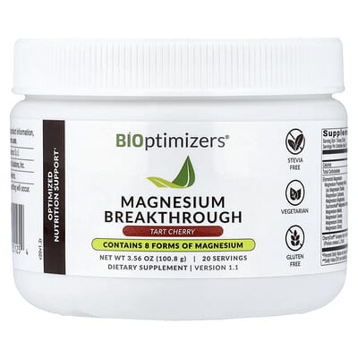 Магний BIOptimizers Magnesium Breakthrough, Tart Cherry, 3.56 oz (100.8 g)