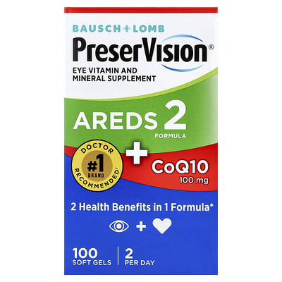 AREDS 2 Formula + CoQ10, 100 Soft Gels