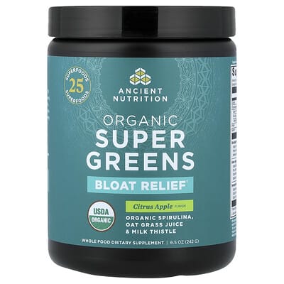 Суперфуд Organic Super Greens, Citrus Apple, 8.5 oz (242 g)