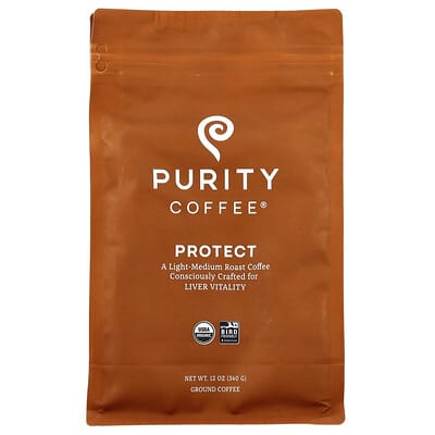 Кофе Purity Coffee Protect, Ground, Light-Medium Roast, 12 oz (340 g)