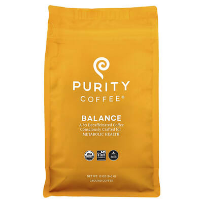 Purity Coffee кофе Balance, Ground, 2/3 Decaffeinated, 12 oz (340 g)