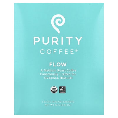 Purity Coffee Flow саше Medium Roast 5 шт. 0.45 oz (13 g) Each