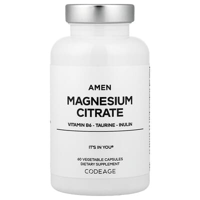 Amen Magnesium Citrate, 60 Vegetable Capsules