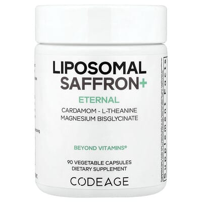Eternal, Liposomal Saffron+, 90 вегетарианских капсул