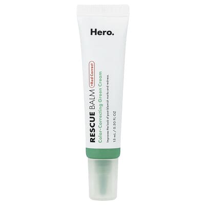 Rescue Balm + Red Correct, Color-Correcting Green Cream, 0.5 fl oz (15 ml)