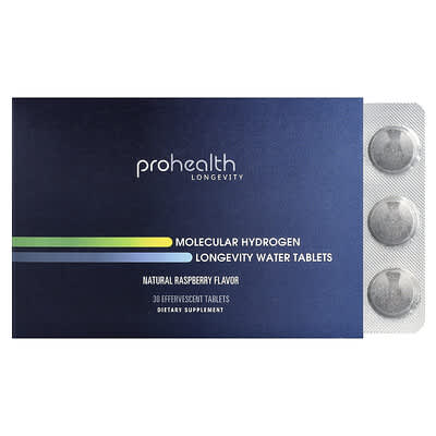 Таблетки для воды ProHealth Longevity Molecular Hydrogen, Natural Raspberry, 30 шт.