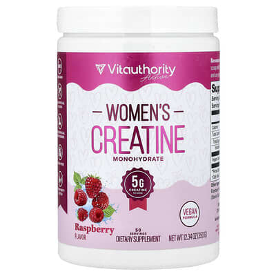 Женский креатин Vitauthority Active Creatine Monohydrate, Raspberry, 12.34 oz (350 g)