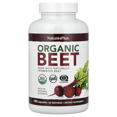 Органическая свекла NaturesPlus 180 Capsules (666 mg per Capsule)