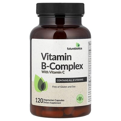 Vitamin B-Complex with Vitamin C, 120 Vegetarian Capsules