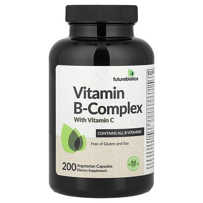 Vitamin B-Complex with Vitamin C, 200 Vegetarian Capsules
