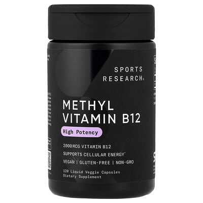Methyl Vitamin B12, 2,000 mcg, 120 Liquid Veggie Capsules