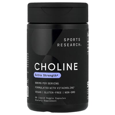 Choline, 60 Liquid Veggie Capsules (400 mg per Capsule)