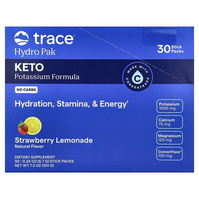 Hydro Pak Keto, Strawberry Lemonade, 30 Stick Packs, 0.24 oz (6.7 g) Each