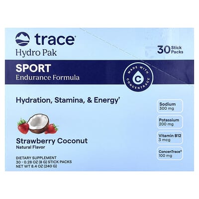 Hydro Pak Sport, Strawberry Coconut, 30 Stick Packs, 0.28 oz (8 g) Each