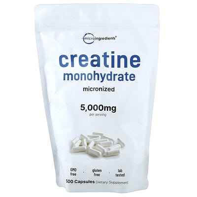Креатин Micro Ingredients Creatine Monohydrate, 500 капсул (714.28 mg per Capsule)
