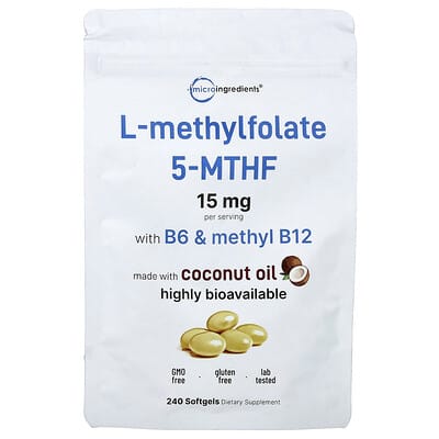 Micro Ingredients L-метилфолат, 240 мягких капсул