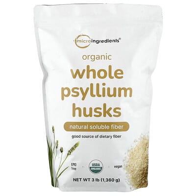 Organic Whole Psyllium Husks, 48 oz (1,361 g)