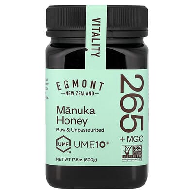 Manuka Honey, Raw & Unpasteurized, UMF™10+, MGO 265+, 17.6 oz (500 g)