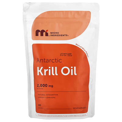 Antarctic Krill Oil, 240 мягких капсул (1,000 mg per Softgel)