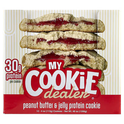 Protein Cookie, Peanut Butter & Jelly, 12 Cookies, 4 oz (113 g) Each