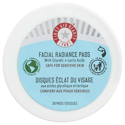 First Aid Beauty очищающие диски с гликолевой и молочной кислотами, 28 шт