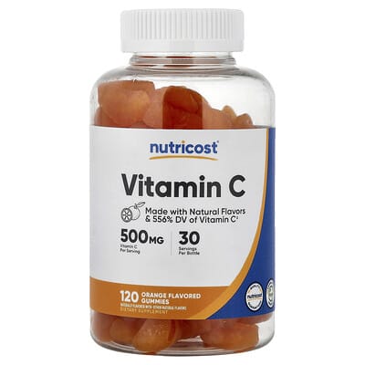 Желейные витамины Nutricost Vitamin C, Апельсин, 120 шт.