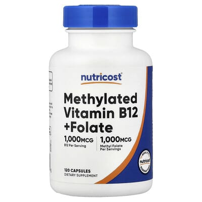 Methylated Vitamin B12 + Folate, 120 Capsules