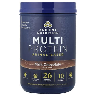 Протеин Ancient Nutrition, Milk Chocolate, 1.13 lb (511 g)