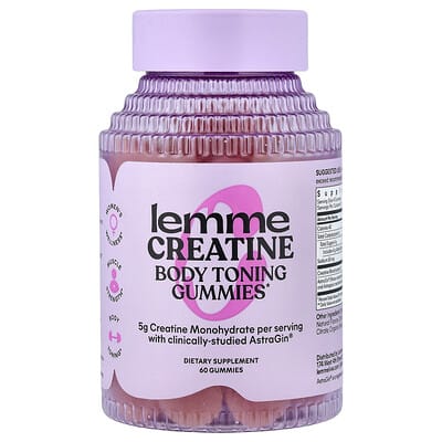 Желе Lemme Creatine, Body Toning Gummies, Sour Strawberry, 60 Gummies