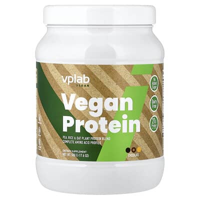 VPLab Веганский протеин, шоколад, 17.6 oz (500 g)