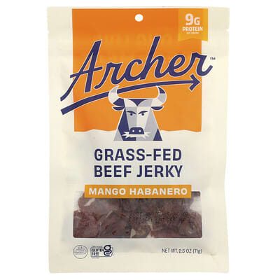 Grass-Fed Beef Jerky, Mango Habanero, 2.5 oz (71 g)
