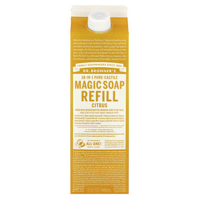 18-in-1 Pure-Castile Magic Soap Refill, Citrus, 32 fl oz (946 ml)