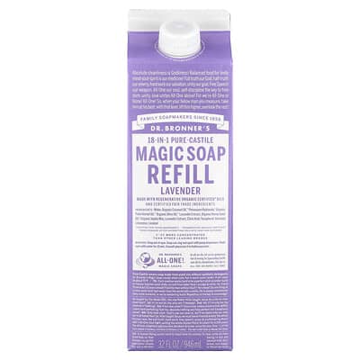 18-in-1 Pure-Castile Magic Soap Refill, Lavender, 32 fl oz (946 ml)