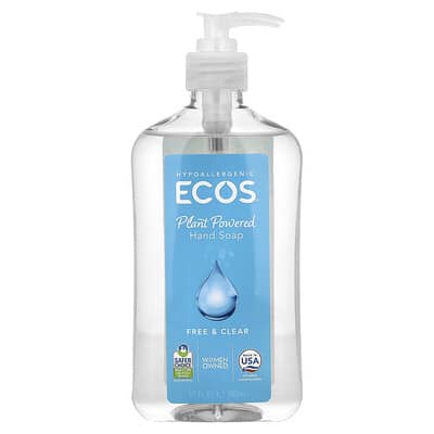 Ecos®, Plant Powered Hand Soap, Free & Clear, 17 fl oz (503 ml)