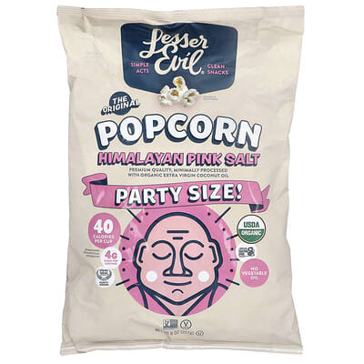 Popcorn, Himalayan Pink Salt, Party Size, 8 oz (227 g)