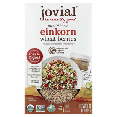 Jovial органическая полба Einkorn Wheat Berries 16 oz (454 g)