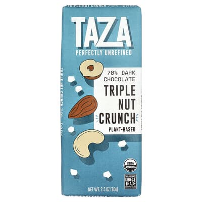 70% Dark Chocolate, Triple Nut Crunch, 2.5 oz (70 g)
