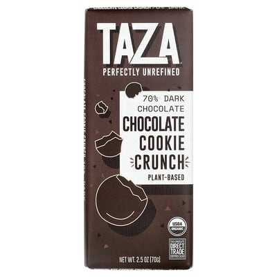 Темный шоколад 70%, Chocolate Cookie Crunch, 2.5 oz (70 g)