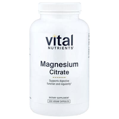 Magnesium Citrate, 200 веганских капсул (150 mg per Capsule)