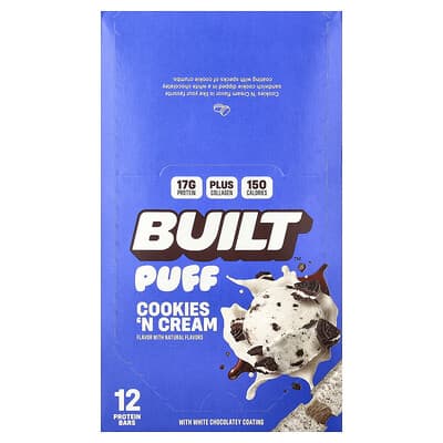Протеиновые батончики Puff Cookies 'N Cream 12 шт