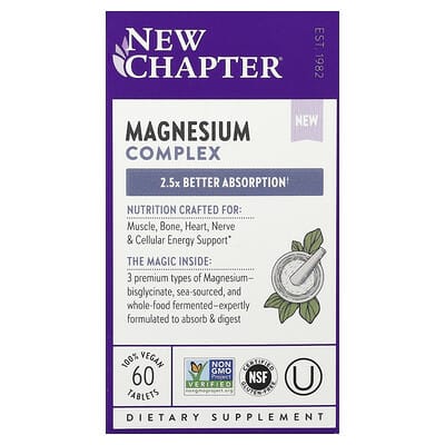 New Chapter комплекс магния, 60 таблеток (162.5 mg на таблетку)