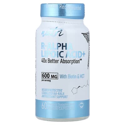 R-Alpha Lipoic Acid+ With Biotin & MCT, 60 Vegan Capsules