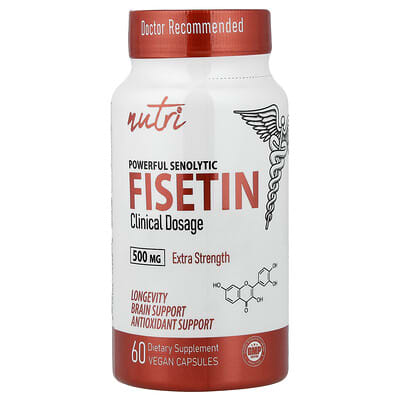 Powerful Senolytic Fisetin, 500 mg, 60 Vegan Capsules