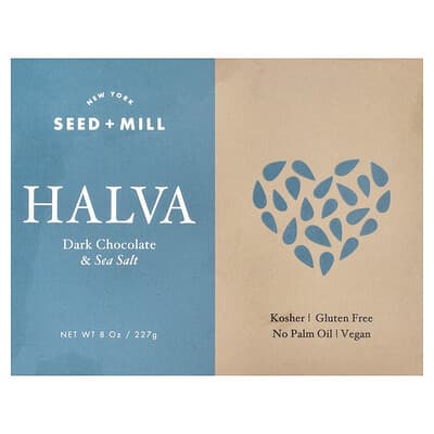 Halva, Dark Chocolate & Sea Salt, 8 oz (227 g)