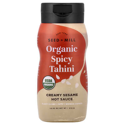 Organic Spicy Tahini острый кунжутный соус, 10.93 oz (310 g)