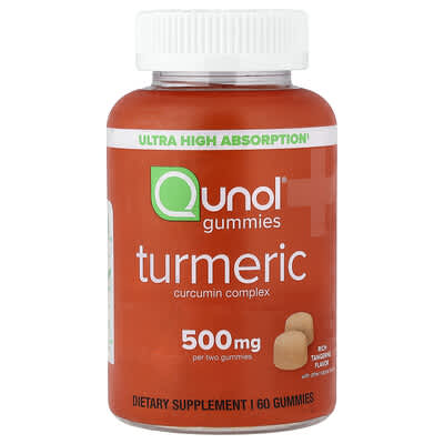 Turmeric Curcumin Complex, Rich Tangerine, 60 Gummies (250 mg per Gummy)