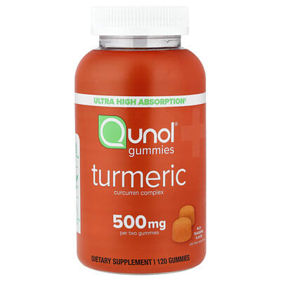 Turmeric Curcumin Complex, Rich Tangerine, 120 Gummies (250 mg per Gummy)