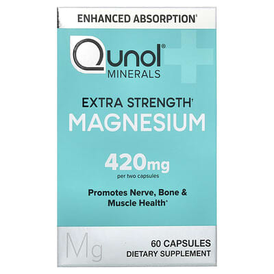 Qunol Магний, 60 капсул (210 mg на капсулу)
